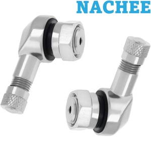 Nouvelles tiges de <span class=keywords><strong>valve</strong></span> universelles en alliage d'aluminium CNC de 11,3 mm à 90 degrés pour jantes de <span class=keywords><strong>moto</strong></span> sans chambre à air Nachee pour Yamaha Kawasaki (2 pièces) - Product Image 1