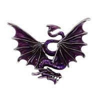 Broche Dragon Métal Vintage Homme, Épingle de Revers Rétro Dessin Animé, Bijou Décoratif pour Costume et Manteau