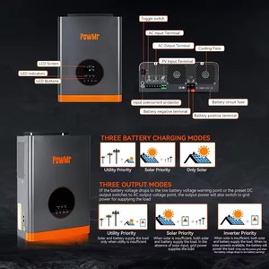 Inversor Solar de Onda Sinusoidal Pura de Baja Frecuencia PowMr de 5KW 10KW, Compatible con Carga de Red y Carga Solar, 110V/220V Monofásico/Bifásico - Product Image 3