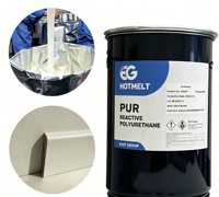 Adhésif thermofusible PUR écologique pour le revêtement de profilés en PVC et en bois