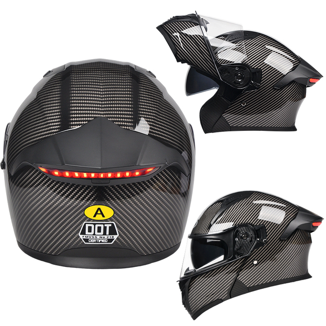 Hot Sale Motorcycle Open Face Helmet ABS Modular LED Tail Light DOT Approved All Seasons for Cycling & Motocross Helmets Factory