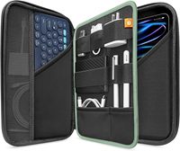 Étui antichoc pour tablette pour IPAD avec organisateur d'accessoires pour la protection IPAD avec compartiments de rangement pour stylos et câbles