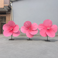 Roze Bloemenstandaard Set Reuze Papieren Kunstbloemen Bruiloft Evenement Decoratie Commerciële Bloemendisplay Winkelruit Display