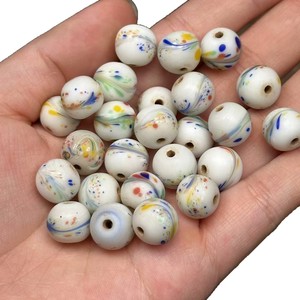 Cuentas de cristal de la vieja escuela hechas a mano de 12mm, cuentas sueltas de cristal individuales coloridas, joyería personalizable DIY para accesorios de Murano - Product Image 5
