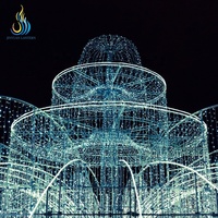 Festliche Laterne Riesige 3D LED-Brunnenskulptur |   Wasserdichte Außenbeleuchtung für Weihnachts- und Neujahrsdekoration