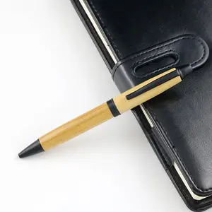 Cheaper wholesale promotional Eco friendly wood bamboo ball point ink pen kit for wood turning