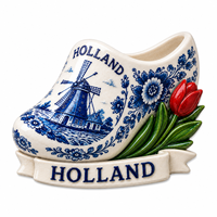 Aimant de réfrigérateur WeiVista en résine, motif sabot hollandais, moulin à vent, tulipe, souvenir personnalisé, vente en gros