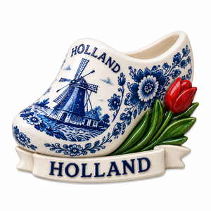 Aimant de réfrigérateur WeiVista en résine, motif sabot hollandais, moulin à vent, tulipe, souvenir personnalisé, vente en gros - Product Image 1
