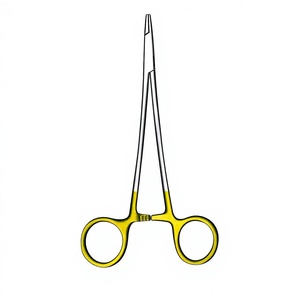 Porte-aiguille chirurgical à motif spécial de 11 cm / 4-1/2 pouces avec inserts en carbure de tungstène TC GOLD pour une pose précise des aiguilles - Product Image 1