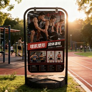 Support de signalisation au sol léger avec panneau en aluminium et cadre en fer pour une installation rapide et un remplacement facile dans les zones très fréquentées - Product Image 5