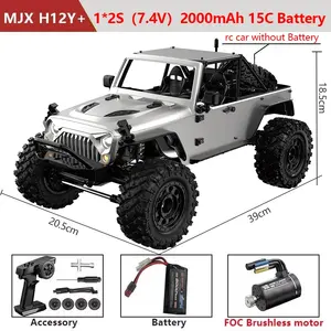 MJX 하이퍼 이동 H12Y + 4WD 1/12 RC 자동차 전문 오프로드 레이싱 12 km/h 센서 브러시리스 모터 2.4G 원격 제어 자동차 트럭 - Product Image 4