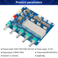 Module amplificateur audio numérique de classe D TPA3116 VIRE 2.1 canaux 2*50W+100W pour home cinéma et subwoofer