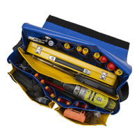 Sac à outils professionnel en PVC robuste sur mesure pour électriciens, sac de rangement utilitaire à double base en vinyle