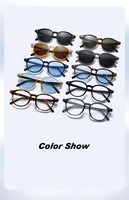 Assortiment de couleurs Lunettes de soleil rondes rétro en PC Monture écaille de tortue Verres AC colorés Protection UV pour la mode et le commerce de détail