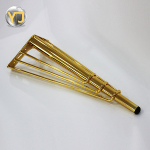 <b>Gold</b> Plated Carbon Steel Furniture Legs Heavy Duty <b>Sofa</b> Table Support Industrial Modern Minimalist Design - Product Image 2