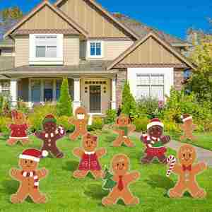 Hot Item Trending Christmas Yard Sign Set Reusable PVC Waterproof Xmas <b>for</b> Outdoor Lawn Decor with Metal <b>Stake</b> - Product Image 3
