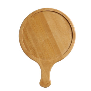 Plateau de service rond en bambou, assiette en bois pour hôtel, café, thé, dessert, gâteau, pain, pizza, cadeau pour adulte - Product Image 4