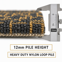 Moquette murale sur mesure en nylon bouclé 12 mm pour hall d'hôtel, ascenseur et escalier