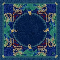 Tapis de Mahjong Golden Dragon Imperial Palace Art pour Mahjong américain, accessoire de couverture de table de jeu antidérapant Blue Dragon