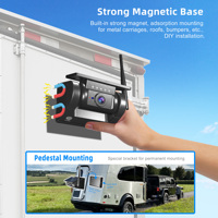 Kit de caméra magnétique sans fil de détection d'angle mort AI BSD 7'' avec caméra de recul étanche IP68 1080P à 1 (1~4) canaux pour camion