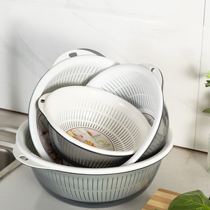 Giỏ trái cây nhựa cống nhựa Giỏ nhà bếp Giỏ bếp Lọc colanders lọc bồn rửa colander với màu sắc rõ ràng - Product Image 2