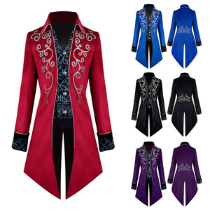 Veste de costume de scène pour fête d'Halloween, taille S-3XL, jacquard médiéval, cosplay victorien, gothique, redingote, <span class=keywords><strong>noble</strong></span> <span class=keywords><strong>homme</strong></span> de la Renaissance, prince - Product Image 2