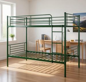 <span class=keywords><strong>Lit</strong></span> superposé en métal vert de style industriel, double sur double, cadre en acier robuste, <span class=keywords><strong>lit</strong></span> de dortoir - Product Image 5