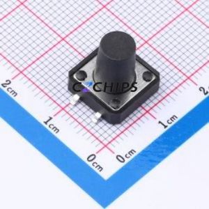 TS-1094S-A155B2-D2 Tactile Switch SMD-4P,12x12mm Switch Single Pole Single Throw Round Button 1.8N Vertical Mount - Product Image 1