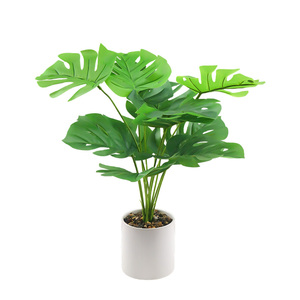 Plante artificielle de Monstera Deliciosa, faux palmier tropical, faux fromage <span class=keywords><strong>suisse</strong></span> pour la maison, le jardin, le bureau et le magasin. - Product Image 2