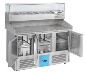 <span class=keywords><strong>Table</strong></span> de préparation <span class=keywords><strong>réfrigérée</strong></span> pour bar à salades, <span class=keywords><strong>table</strong></span> de préparation pour sandwichs de type Subway, utilisée en extérieur - Product Image 3