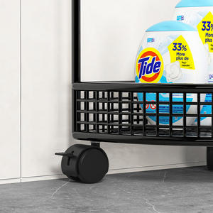 Eco-Friendly Modern Design Floor <b>Standing</b> Triangular Iron Bathroom Kitchen Storage <b>Rack</b> Custom Size Multi-Layer Face Plate - Product Image 5