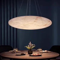 Lustre en marbre importé avec finition en laiton massif, ensemble de luminaires de luxe pour salon, salle à manger et chambre, éclairage post-moderne pour maison d'exposition