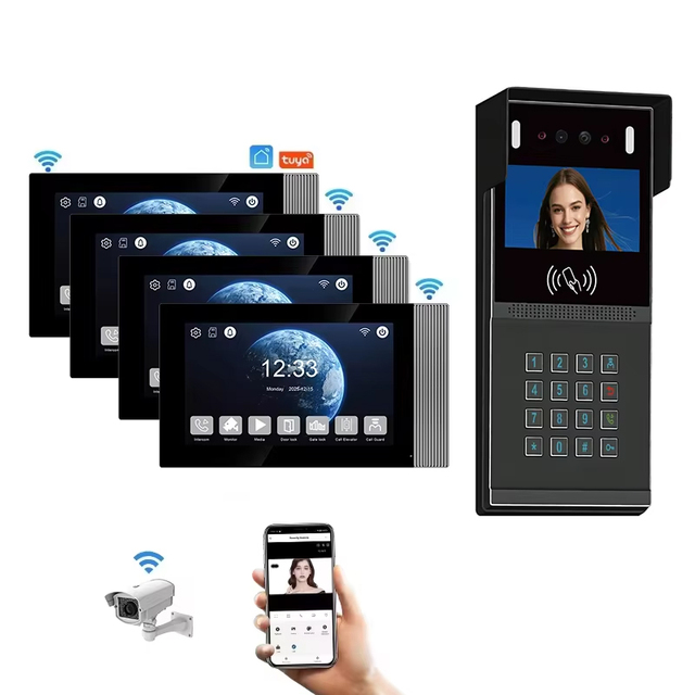 Apartment Security Intercom 10inch Touch Screen 2MP IP Video Door Entry Face Recognition Tuya Only Outdoor Station Price