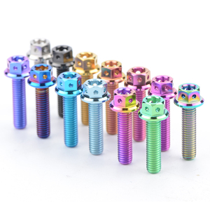 Titst GR5 Titan Bolt mặt bích đầu bên trong và bên ngoài hình lục giác đầu M6 xe máy sửa chữa sửa chữa bu lông Titan - Product Image 6