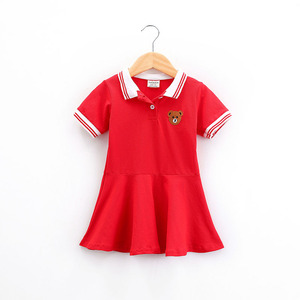 En Stock Falda Polo de Algodón para Niñas, Vestido de Verano de Manga Corta para Bebés - Product Image 3