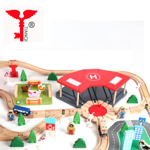 Offre Spéciale produits 140 pièces Hêtre Animal <span class=keywords><strong>de</strong></span> Ferme Rails Magnétique Train ensemble <span class=keywords><strong>de</strong></span> train en bois <span class=keywords><strong>de</strong></span> <span class=keywords><strong>Chemin</strong></span> - Product Image 4