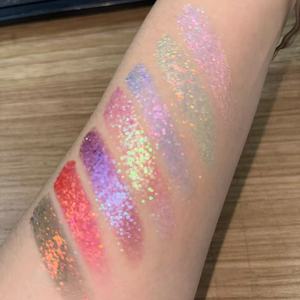 Cao sắc tố siêu lấp lánh màu đỏ tím loạt Duochrome multichrome Vegan tàn ác miễn phí Eyeshadows làm cho của bạn bảng màu acrylic - Product Image 3