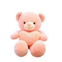 Jouets animaux Ours en peluche avec coeur Ours en peluche Love You Soft Companion Doll Cadeaux de la Saint-Valentin Peluche unisexe Teddybear/