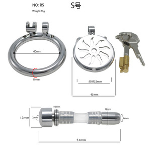 Pet paslanmaz çelik Pet horoz kafes Chastity Pet Penis kilit kafes bekaret kemeri ile hayvan Chastity cihazı - Product Image 1