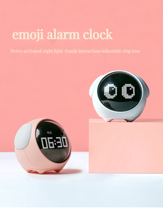 Led kỹ thuật số Đồng hồ báo thức reloj thông minh dễ thương kỹ thuật số bảng đồng hồ bàn cho trẻ em trẻ em ánh sáng ban đêm biểu tượng cảm xúc đồng hồ - Product Image 6