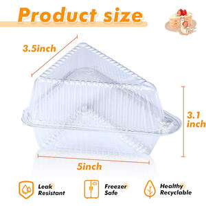 PET 플라스틱 치즈케이크 삼각 샌드위치 용기 미니 박스 투명 플라스틱 단일 베이커리 티라미수 케이크 용기 박스 포장 - Product Image 6