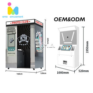 ตู้ถ่ายรูปสไตล์เกาหลียอดนิยม พร้อมเครื่องพิมพ์ <span class=keywords><strong>ถ่าย</strong></span>ภาพเซลฟี่ 360 องศา พร้อมกรอบไฟ LED - Product Image 5