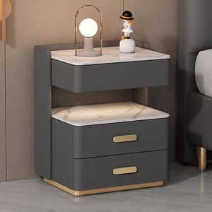Comodino intelligente semplice moderna piccola camera da letto luce di lusso multifunzionale ricarica Wireless blocco per impronte digitali comodino - Product Image 1
