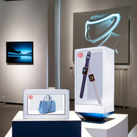 HXXK TOUCH Vitrine Interactive LCD Tactile Personnalisée à Hologramme 3D pour Intérieur Holobox avec Ventilateur 3D