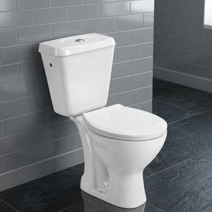 Ensemble WC moderne en céramique blanche, deux pièces, à double chasse, à poser au sol - Product Image 6