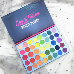 บิวตี้ เกลซเซด พาเลทอายแชโดว์ 39 สี เรนโบว์ เนื้อแมทท์ วิ้งค์ระยิบระยับ สีสันสดใส เมคอัพสุดหรู พาเลทอายแชโดว์ - Product Image 6