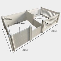 Barrière pour animaux de compagnie à assembler librement, sans fermeture requise, pour une utilisation en intérieur, pour chiens et chats de petite/moyenne taille GC0070