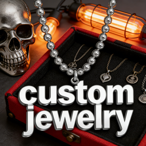 JIAYE Fabrik Maßgefertigter Exklusiver Edelstahl- oder Kupferanhänger mit Kugelkette DIY Farbig Beschichteter Mode-Punk-Schmuck Halskette - Product Image 1