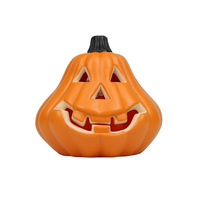 Décorations d'Halloween en plastique : Lanternes citrouilles, décors de scène, accessoires lumineux, accents pour maison hantée, idéaux pour les photos