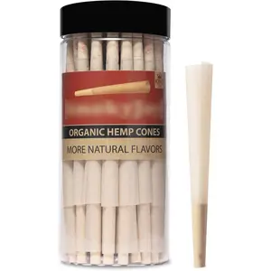 Hemp Pre Rolled Cones Custom OEM Logo Wholesale Pre Roll Cone Slow Burning Organic Rolling Papers